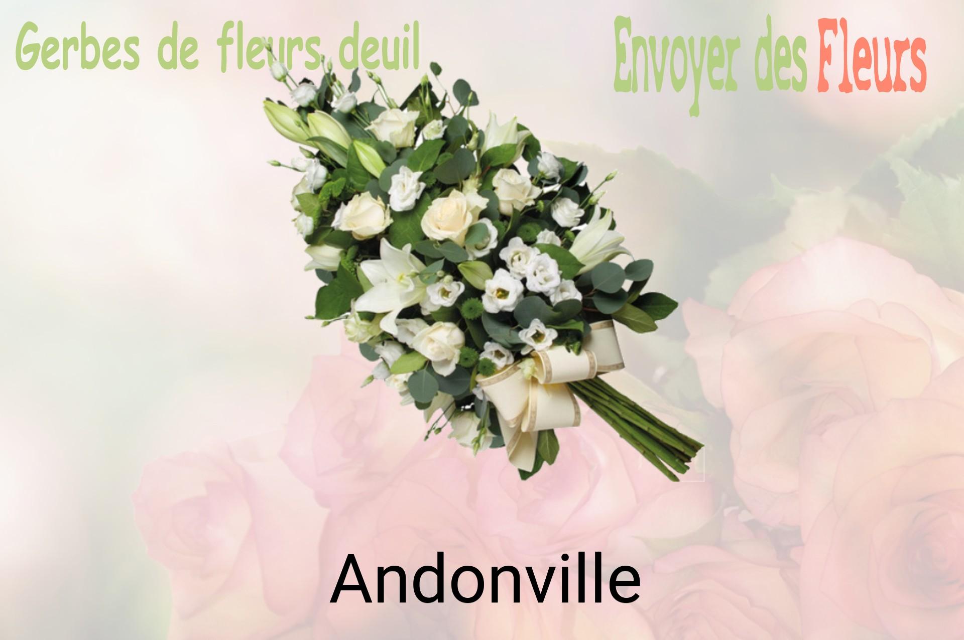 Gerbe de fleurs de deuil livrée à Andonville
